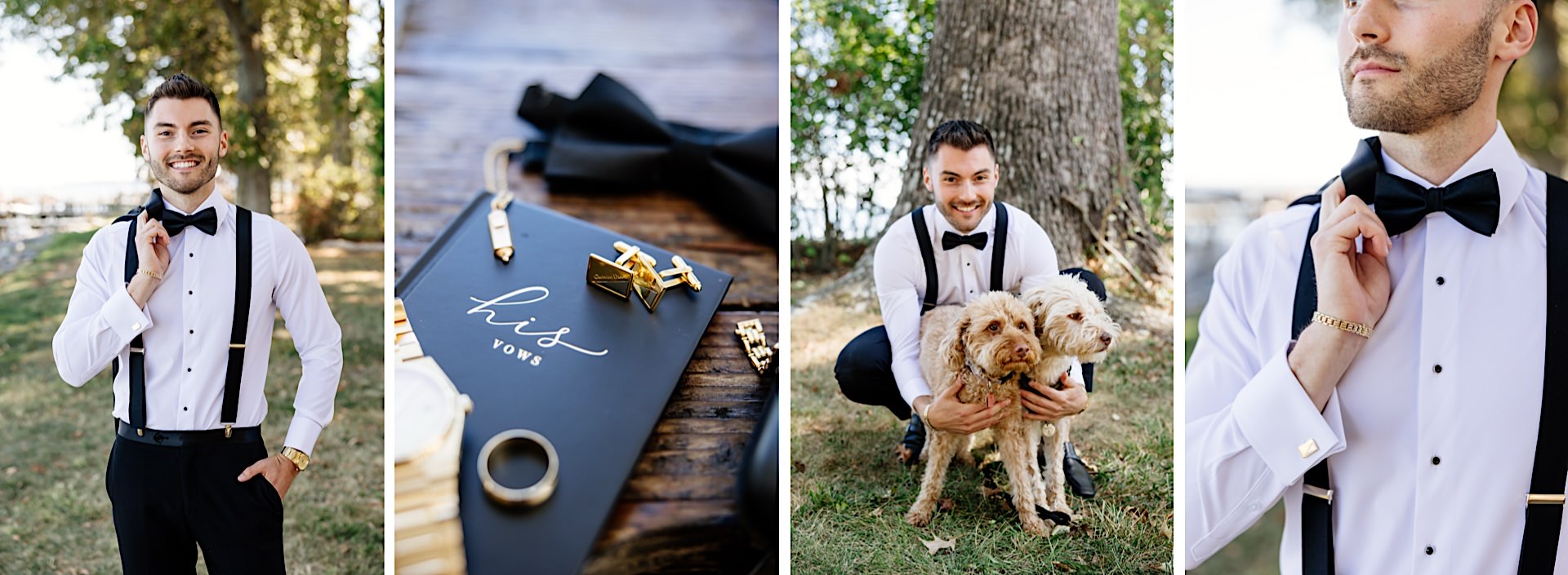 prep photos of groom on his wedding day