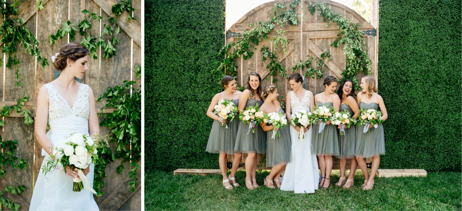 Maryland secret garden wedding portraits of bride