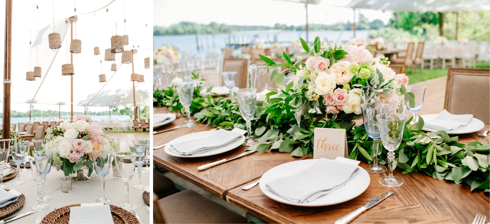 Chesapeake Bay Oxford wedding with elegant natural feel
