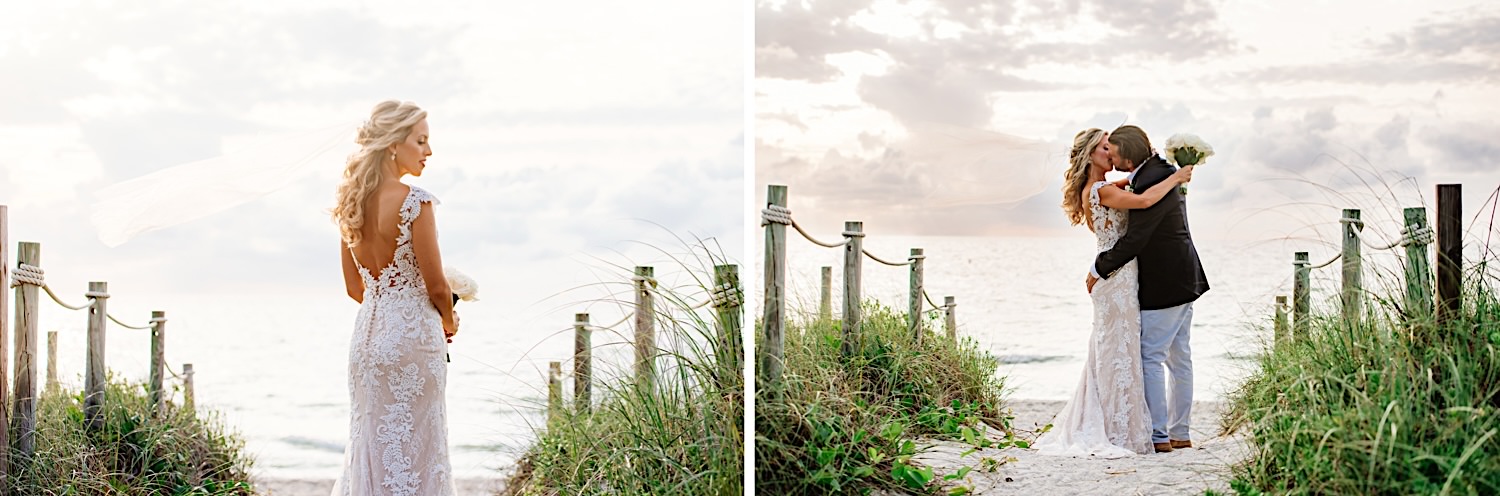 beach island wedding photos with an ethereal feel