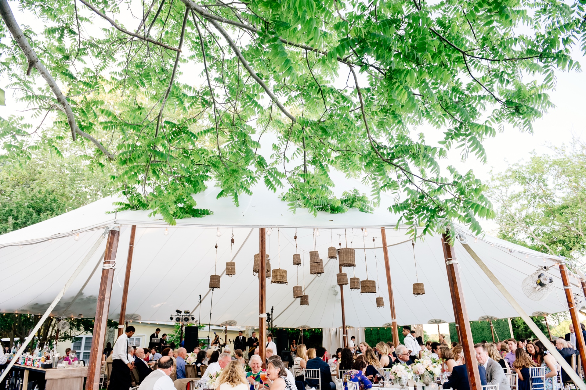 luxury wedding tent with sailboat canopy