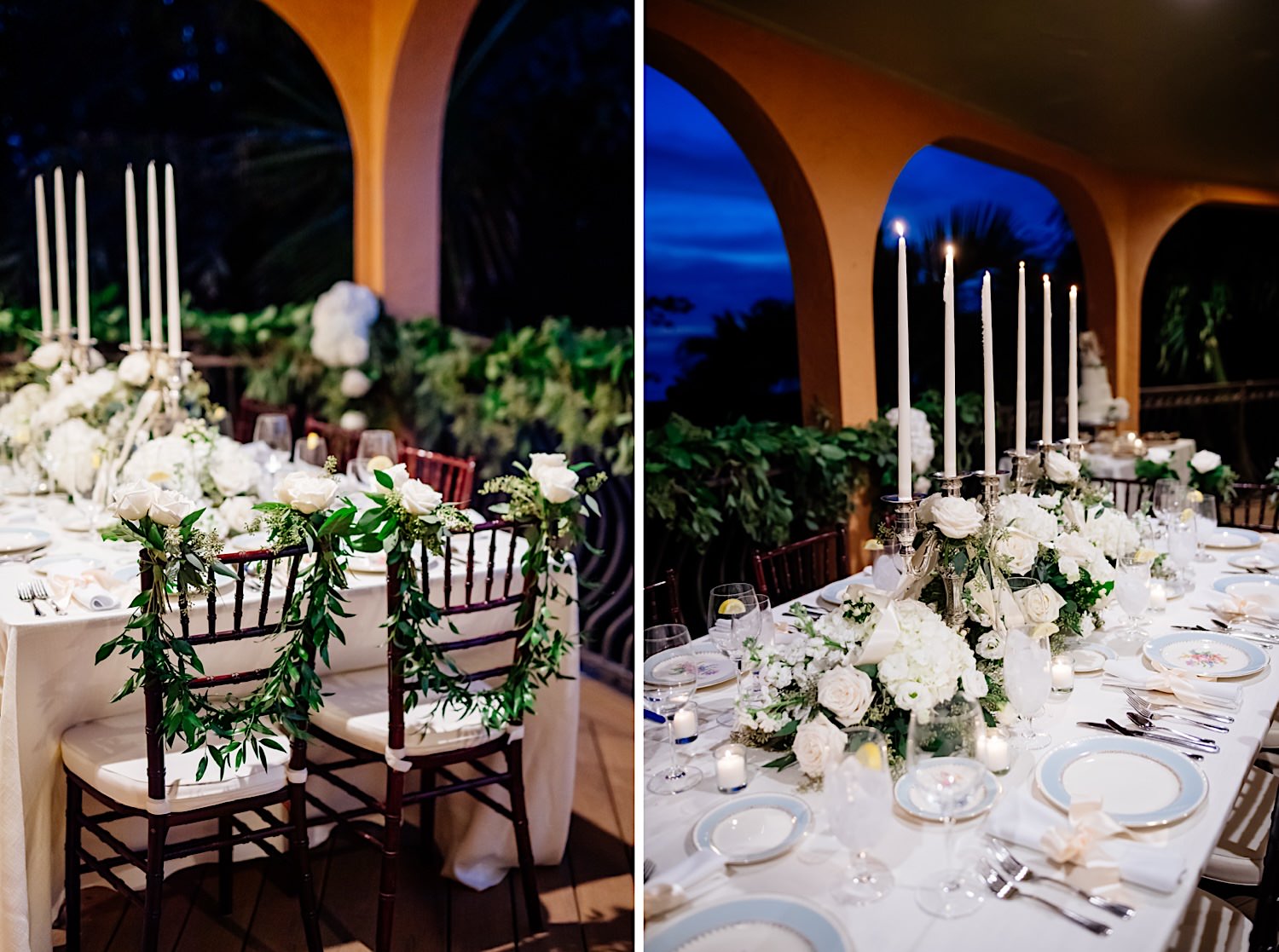 villa aloha bay on Captiva island balcony set up for wedding