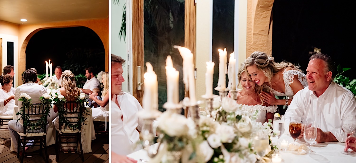host a wedding dinner at a villa on Captiva island