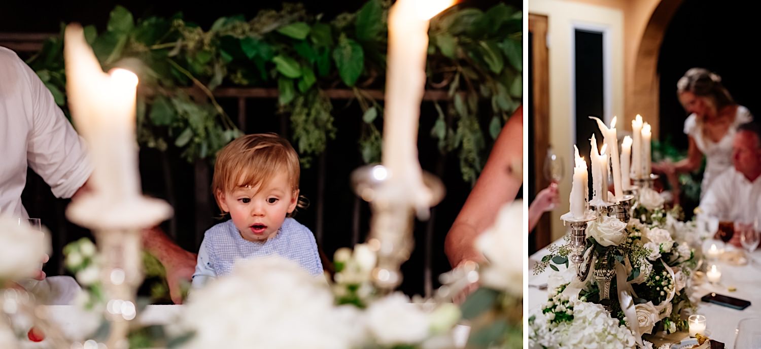 candlelit wedding dinner at Captiva island villa