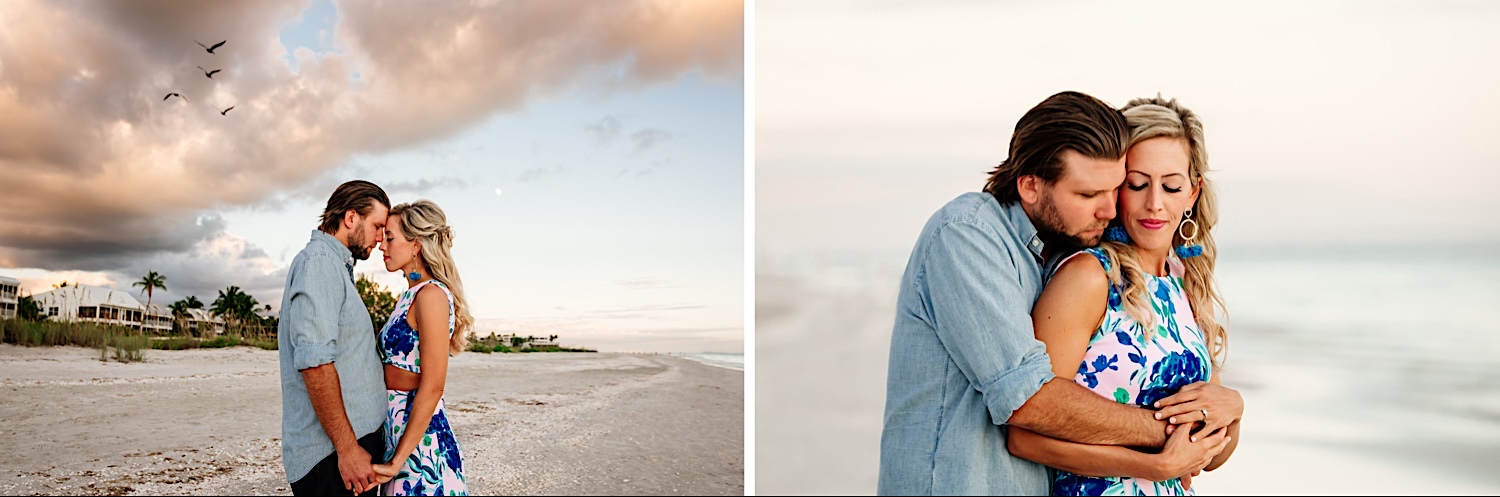 florida beach photo session with newlyweds