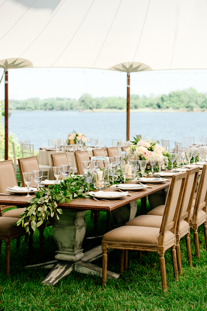 eastern shore private residence tented wedding