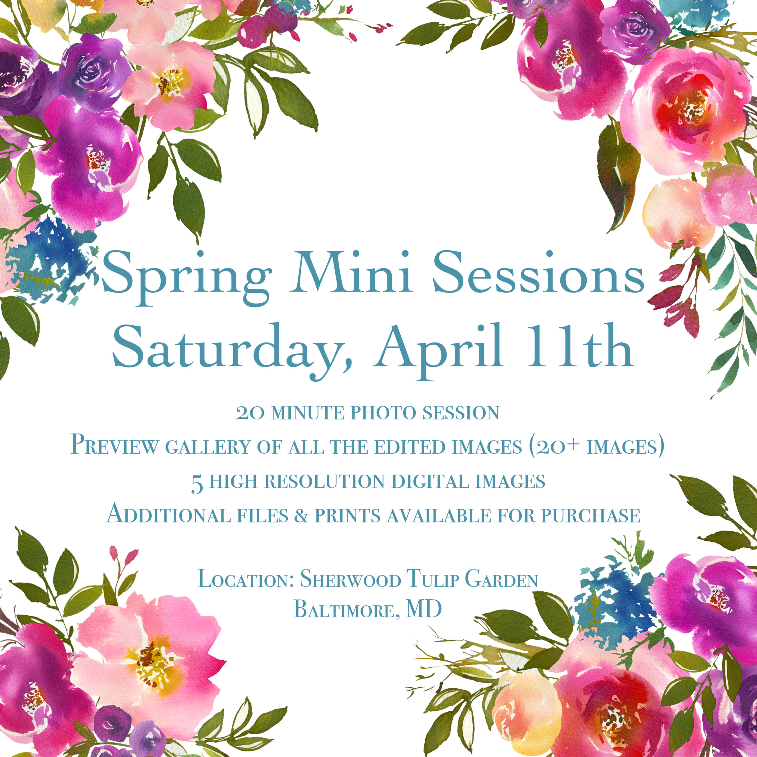 springminisessions2026 Spring Mini Photo Session Advertisement